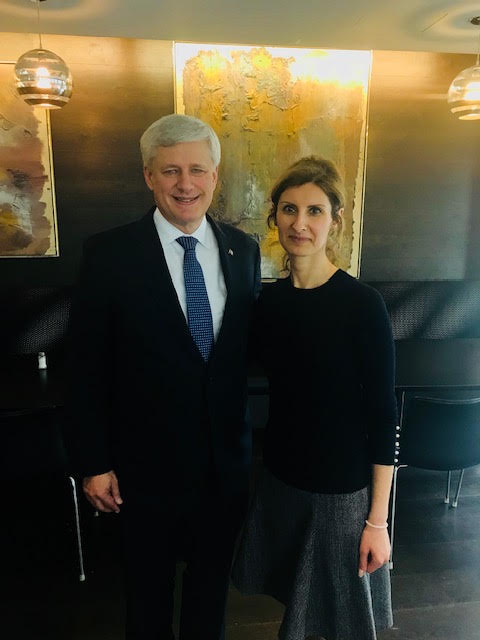 Maryam Behmard with former Prime Minister Stephen Harper